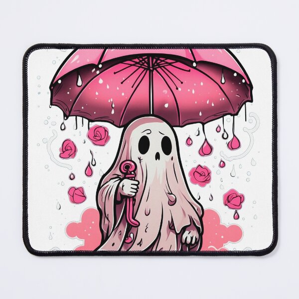 Item preview, ghost, umbrella, rain, rose, pink, flowers, lonely designed and sold by Chemikal1993.