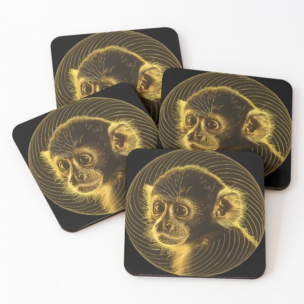 Item preview, Neon Spirograph Capuchin Monkey Wonders designed and sold by AI-Only Creations.