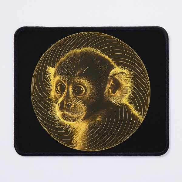 Item preview, Neon Spirograph Capuchin Monkey Wonders designed and sold by AI-Only Creations.