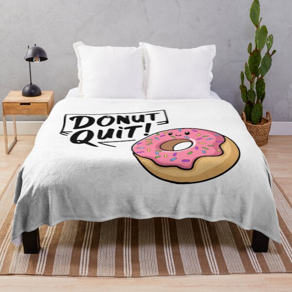 Item preview, Donut Quit! Cute Motivational Donut Pun designed and sold by PMCreative.