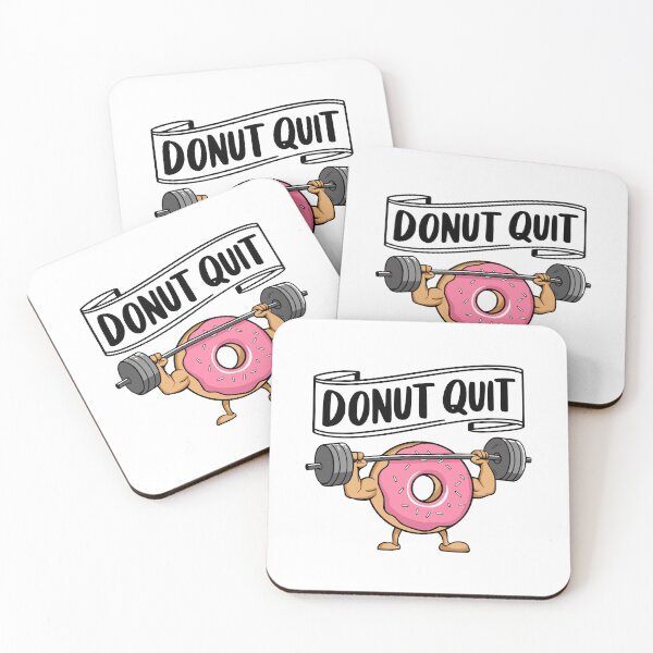 Item preview, Donut Quit! Cute Donut Gym Pun designed and sold by PMCreative.