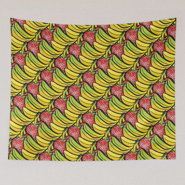 Item preview, pattern of strawberries and bananas designed and sold by hebstreit.