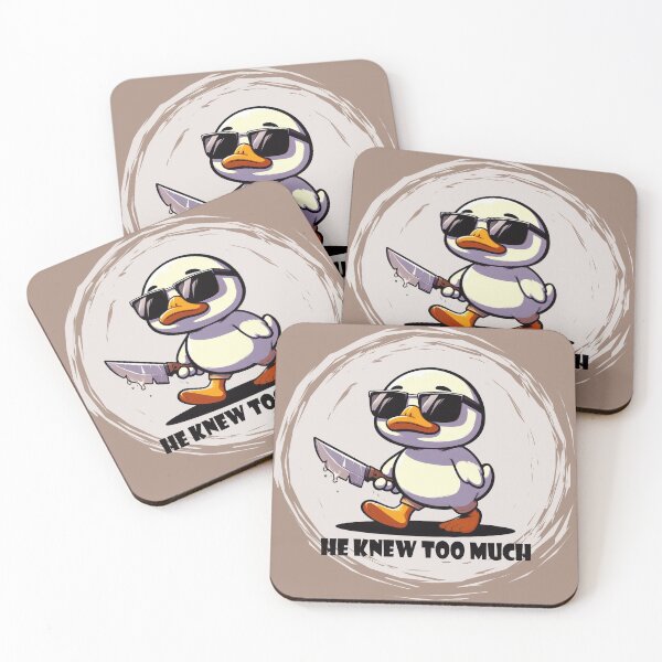 Item preview, Grim Reaper Duck: 'He Knew Too Much' - Dark and Funny Duck Design designed and sold by Ali Doodles.