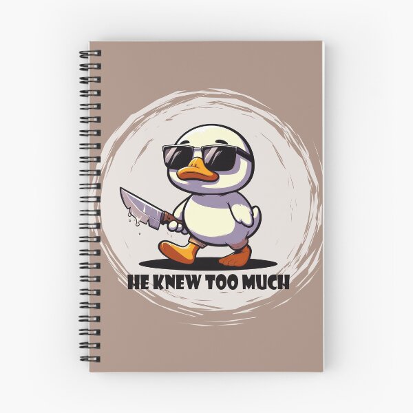 Item preview, Grim Reaper Duck: 'He Knew Too Much' - Dark and Funny Duck Design designed and sold by Ali Doodles.