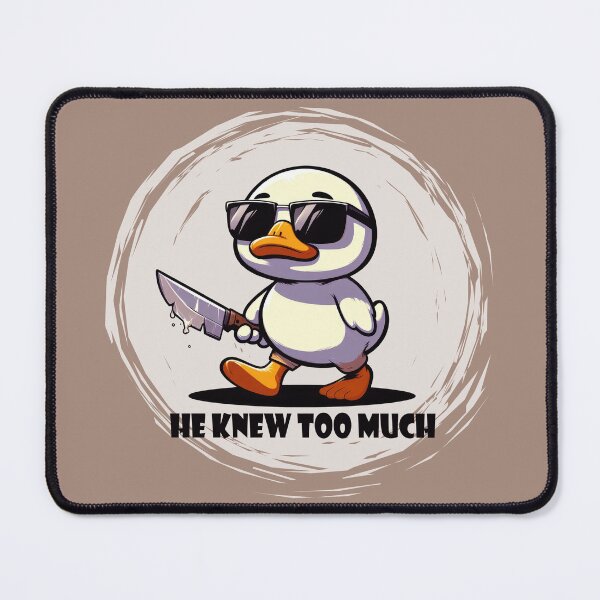 Item preview, Grim Reaper Duck: 'He Knew Too Much' - Dark and Funny Duck Design designed and sold by Ali Doodles.