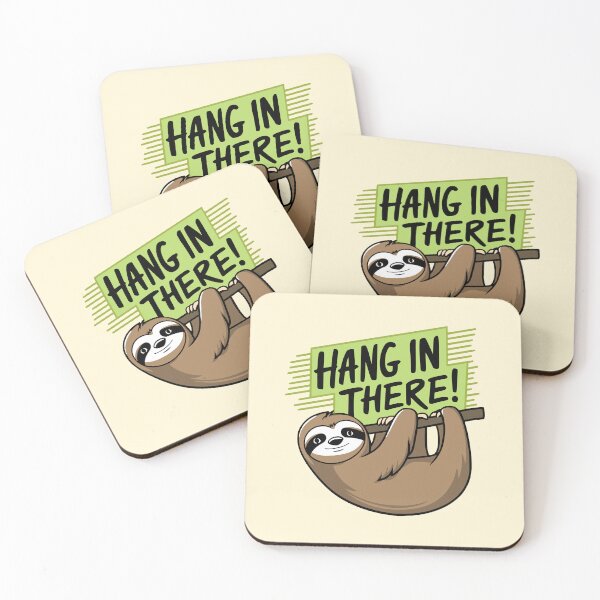 Item preview, Hang In there! Cute Lazy Sloth Pun designed and sold by PMCreative.