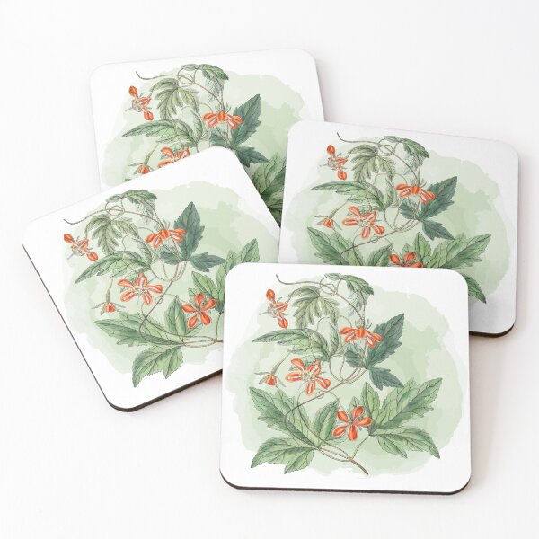 Item preview, Red Coccinea Botanical Flower designed and sold by WildWoodlandWitch.