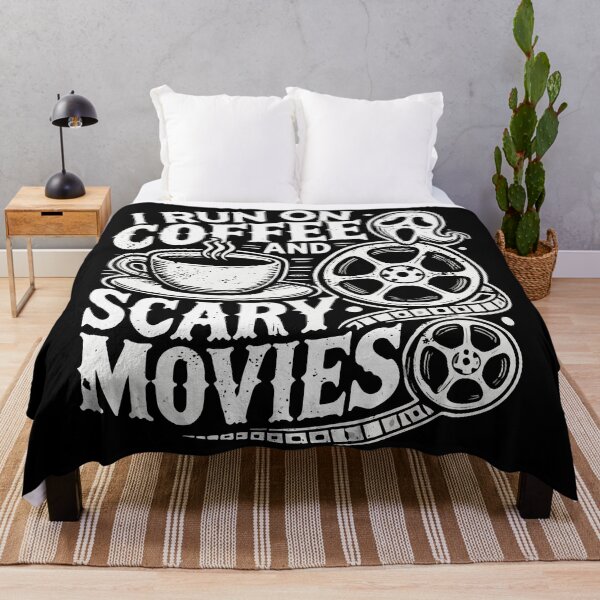 Item preview, I Run On Coffee and Scary Movies designed and sold by DuxDesigns.