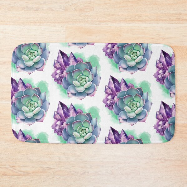 Item preview, Amethyst Crystal and Echeveria Succulent Botanical designed and sold by WildWoodlandWitch.