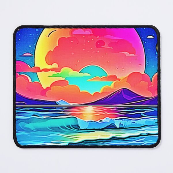 Item preview, Vibrant Sunset Seascape designed and sold by Health And Fitness Posts e-Store.
