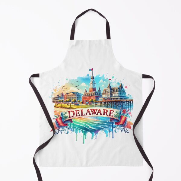 Item preview, Vintage US State Watercolor Art – Delaware - Retro Travel Map Collection for T-Shirts, Mugs, Stickers & More designed and sold by artedigital99.