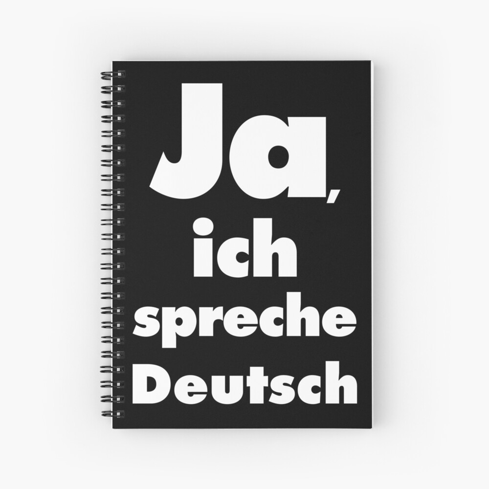 "Ja, ich spreche Deutsch. Yes, i speak German, black bg" Spiral