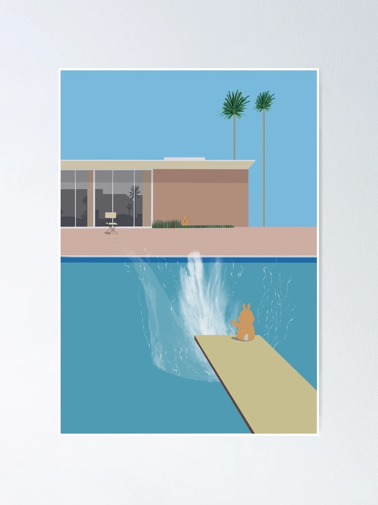 Not 'A Bigger Splash' by Hockney (rabbit)