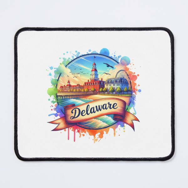 Item preview, Vintage US State Watercolor Art – Delaware - Retro Travel Map Collection for T-Shirts, Mugs, Stickers & More designed and sold by artedigital99.