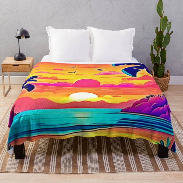 Item preview, Vibrant Tropical Sunset Art designed and sold by Health And Fitness Posts e-Store.