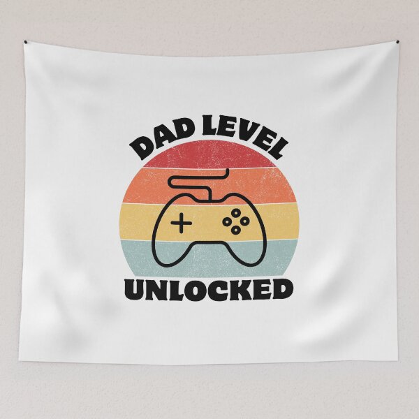 Item preview, Dad Level - Unlocked: The Ultimate Fatherhood Achievement designed and sold by Colorful-Garden.