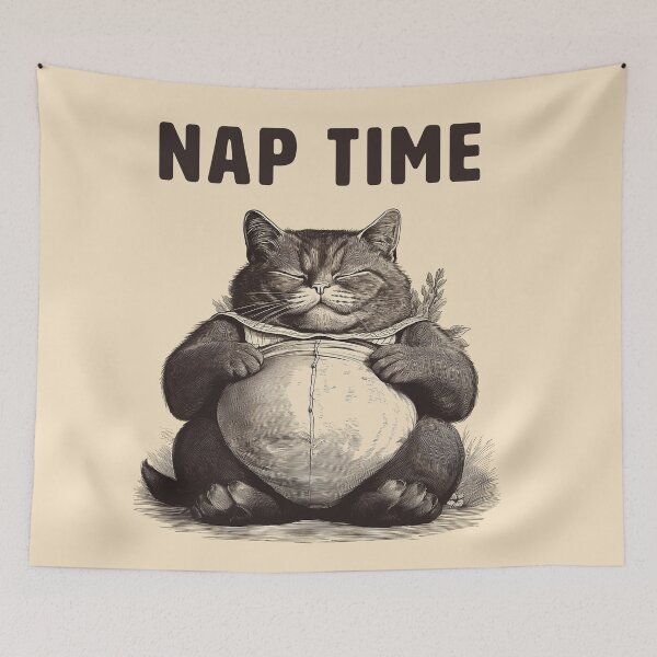 Item preview, Nap time fat kitty designed and sold by La Loca.
