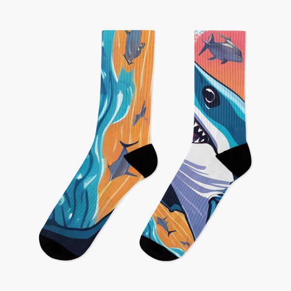 Item preview, Rainbow Moko Shark: A Fantastically Colorful Illustration designed and sold by DotLineColor.