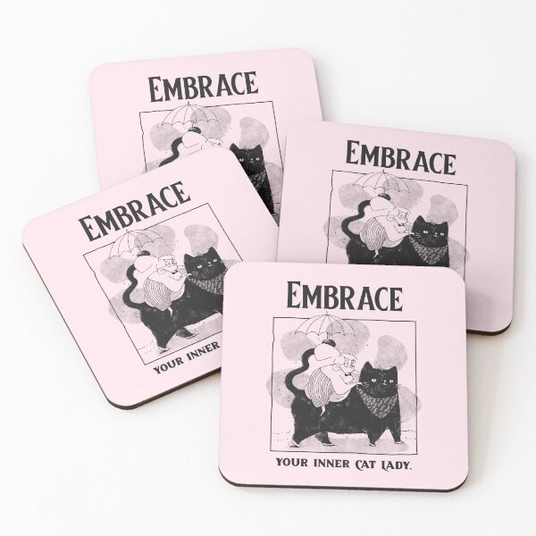 Item preview, Embrace Your Inner Cat Lady. #CatGifts #CatLady #CatMom #CatLife designed and sold by Anna Halasek.