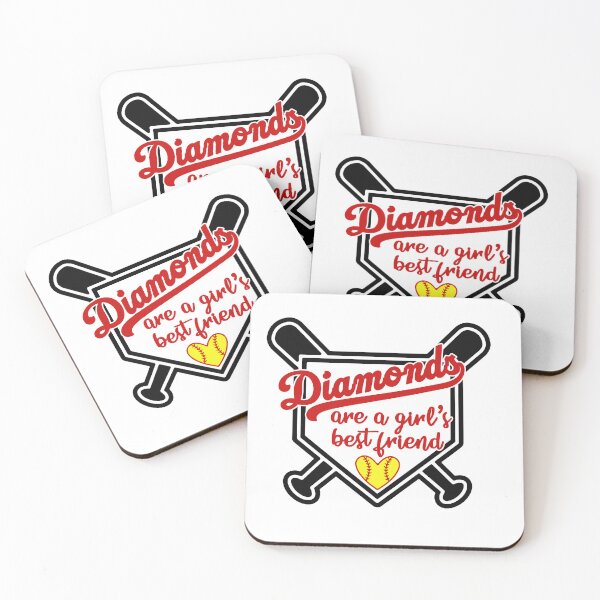 Item preview, Diamonds Are A Girl's Best Friend - Softball Custom Graphic designed and sold by Middle8.
