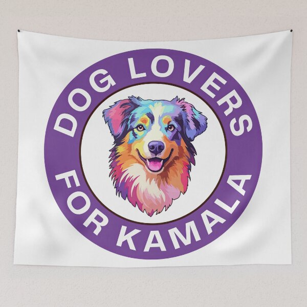Item preview, Dog Lovers For Kamala Harris - Australian Shepherd designed and sold by sternapple.