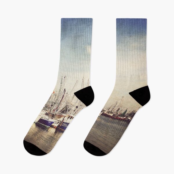 Item preview, Shrimp Boat Lineup at the Harbor designed and sold by Jonicool.
