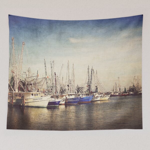 Item preview, Shrimp Boat Lineup at the Harbor designed and sold by Jonicool.
