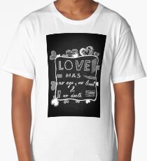 Boundless Love Quote Black Paper Artwork Long T-Shirt