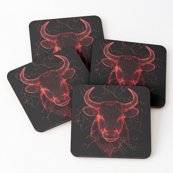 Item preview, Neon Spirograph Bull Power designed and sold by AI-Only Creations.