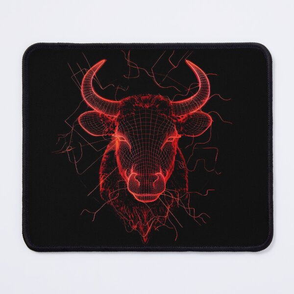 Item preview, Neon Spirograph Bull Power designed and sold by AI-Only Creations.