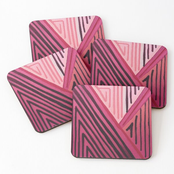 Item preview, ABSTRACT linework, line art, black, white and red, intersecting shapes and lines, classy, luxurious, triangle designed and sold by navitalidesign.