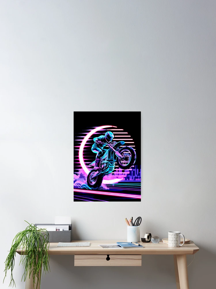 Thumbnail 2 of 3, Poster, Neon Rider designed and sold by Exodoi.