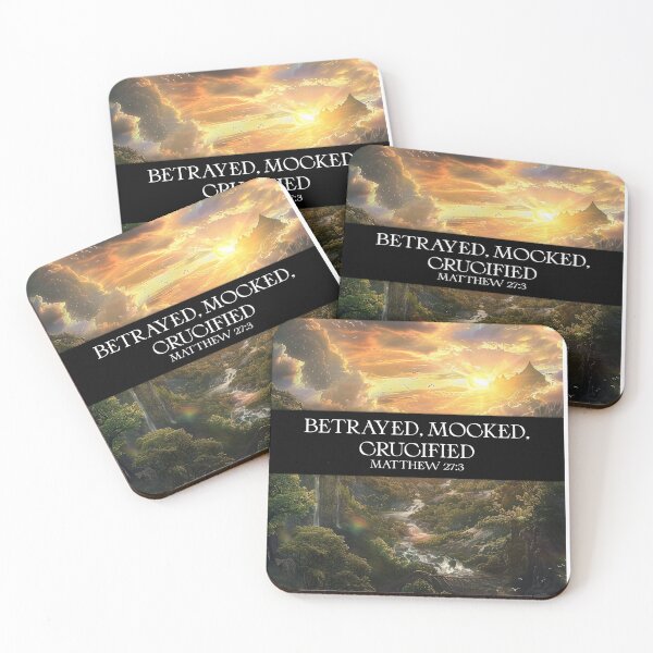 Item preview, Betrayed, Mocked, Crucified Matthew 27:3 designed and sold by WideIsTheGate.