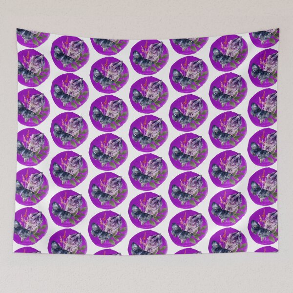 Item preview, Amethyst Crystal Butterfly Night Moth Botanical designed and sold by WildWoodlandWitch.