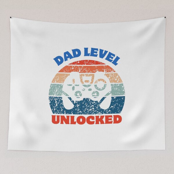 Item preview, Dad Level - Unlocked: The Ultimate Fatherhood Achievement designed and sold by Colorful-Garden.