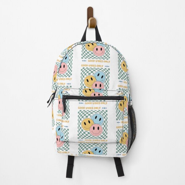 Item preview, Good Vibes Only: Retro Quote with Smiling Faces designed and sold by Radgraphic.