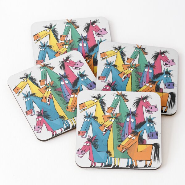Item preview, Funny Cool Artsy Horse Print Abstract Art designed and sold by Nature's Fancy.