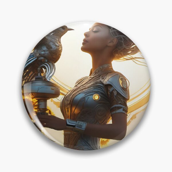 Item preview, Sunflower Biomechanic Woman Portrait designed and sold by NikaLim.