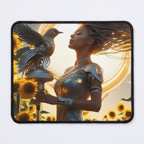 Item preview, Sunflower Biomechanic Woman Portrait designed and sold by NikaLim.