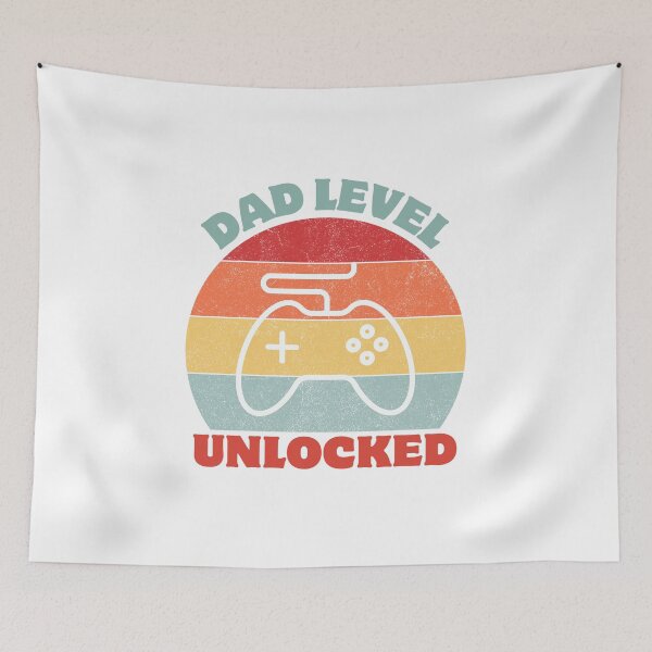 Item preview, Dad Level - Unlocked: The Ultimate Fatherhood Achievement designed and sold by Colorful-Garden.