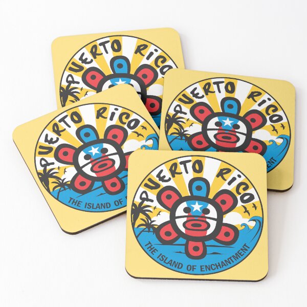 Item preview, Taino Sun Flag Puerto Rico Island of Enchantment Beach Sticker Clothing Gifts designed and sold by byDarling.