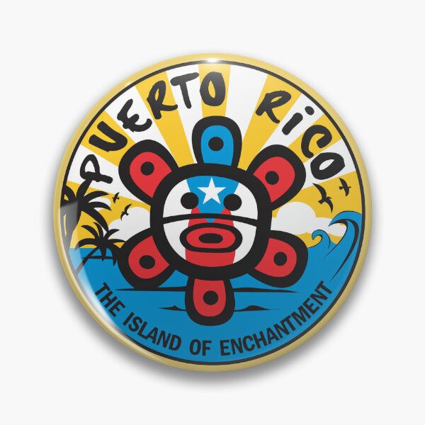Item preview, Taino Sun Flag Puerto Rico Island of Enchantment Beach Sticker Clothing Gifts designed and sold by byDarling.