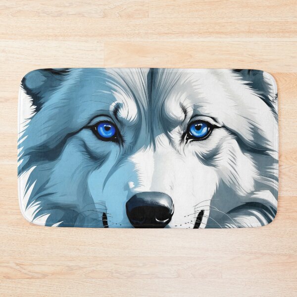 Item preview, Ethereal Lupine The Enigmatic Blue-Eyed Guardian designed and sold by ArtComixHaven.