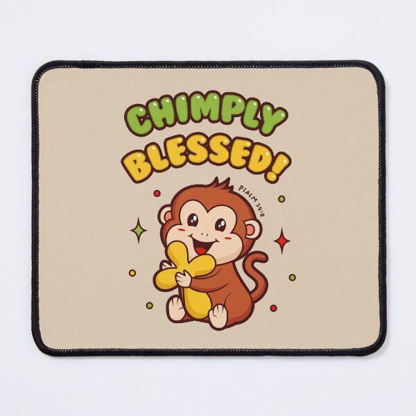 Item preview, CHIMPLY BLESSED! - PSALM 34:8 - Christian Gift - Cute Monkey designed and sold by Glory After Tears.