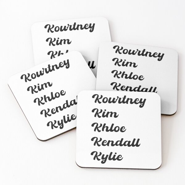 Item preview, Kardashian names: Kourtney Kim Khloe Kendall Kylie designed and sold by EmeraldeaDesign.