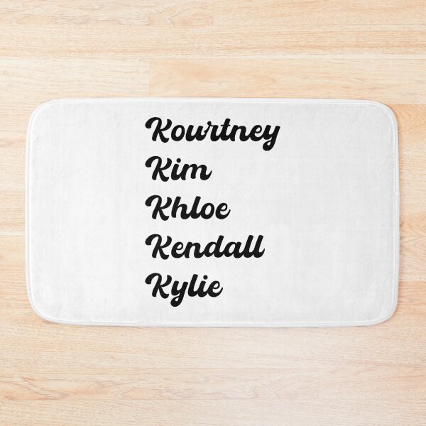 Item preview, Kardashian names: Kourtney Kim Khloe Kendall Kylie designed and sold by EmeraldeaDesign.