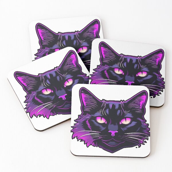 Item preview, Neo-Punk cat art face cat designed and sold by Pet Path.