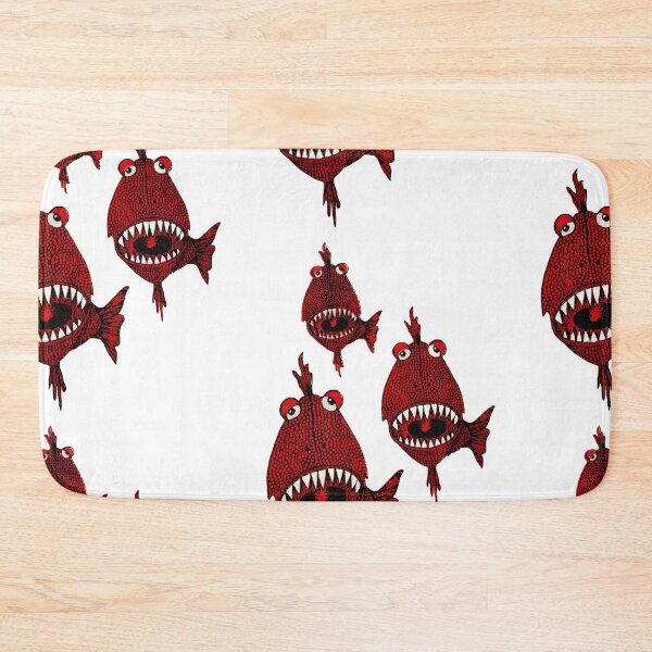 Item preview, Cute Red Killer Piranhas Fishes attack teeth Ocean designed and sold by cabevo.