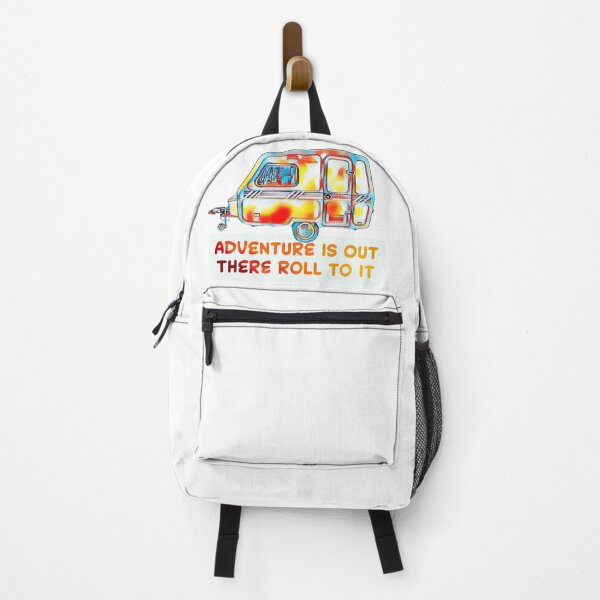 Item preview, Adventure is out there roll to it multi coloured caravan designed and sold by BeccaAelishe.