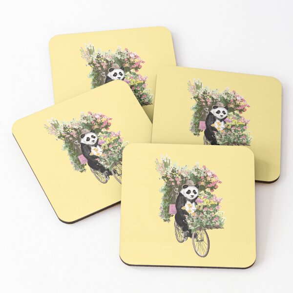 Item preview, Adorable Panda Selling Flowers on a Bicycle: A Whimsical Image of Joy designed and sold by Pandositive.